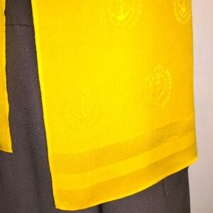 PRIMARY YELLOW SILK VINTAGE SCARF